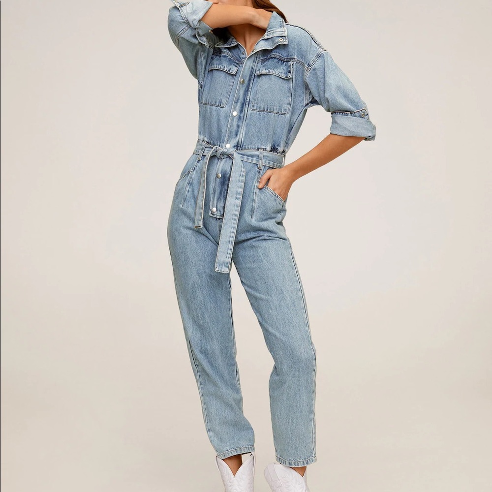 MANGO Denim Jumpsuit